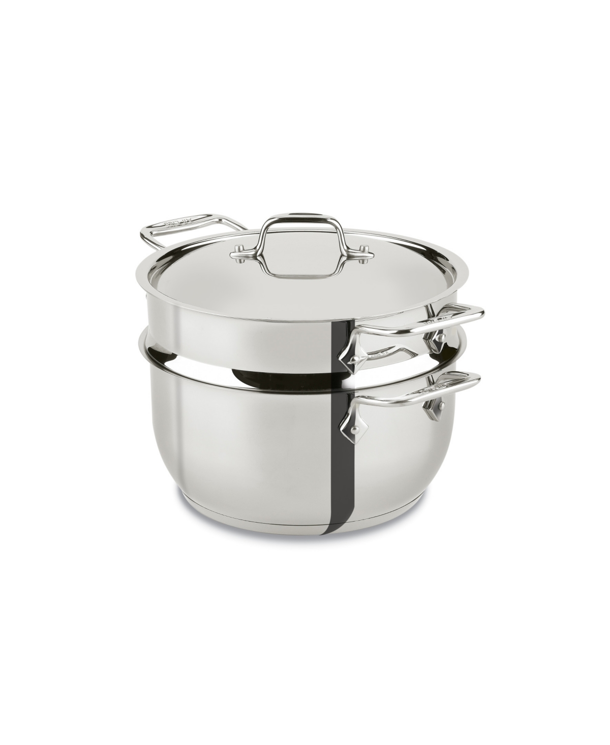 All-clad Stainless Steel 5 Qt. Covered Multi Pot With Steamer Insert In Silver-tone
