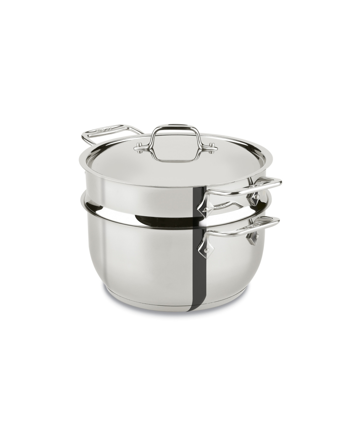 Shop All-clad Stainless Steel 5 Qt. Covered Multi Pot With Steamer Insert In Silver-tone