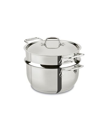 All-Clad Stainless Steel Covered Asparagus Pot with Basket Insert - Macy's