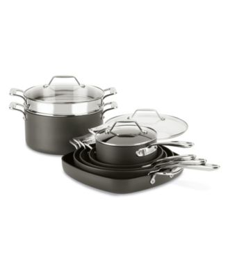 Essentials Hard Anodized Nonstick Cookware Set, 10 piece