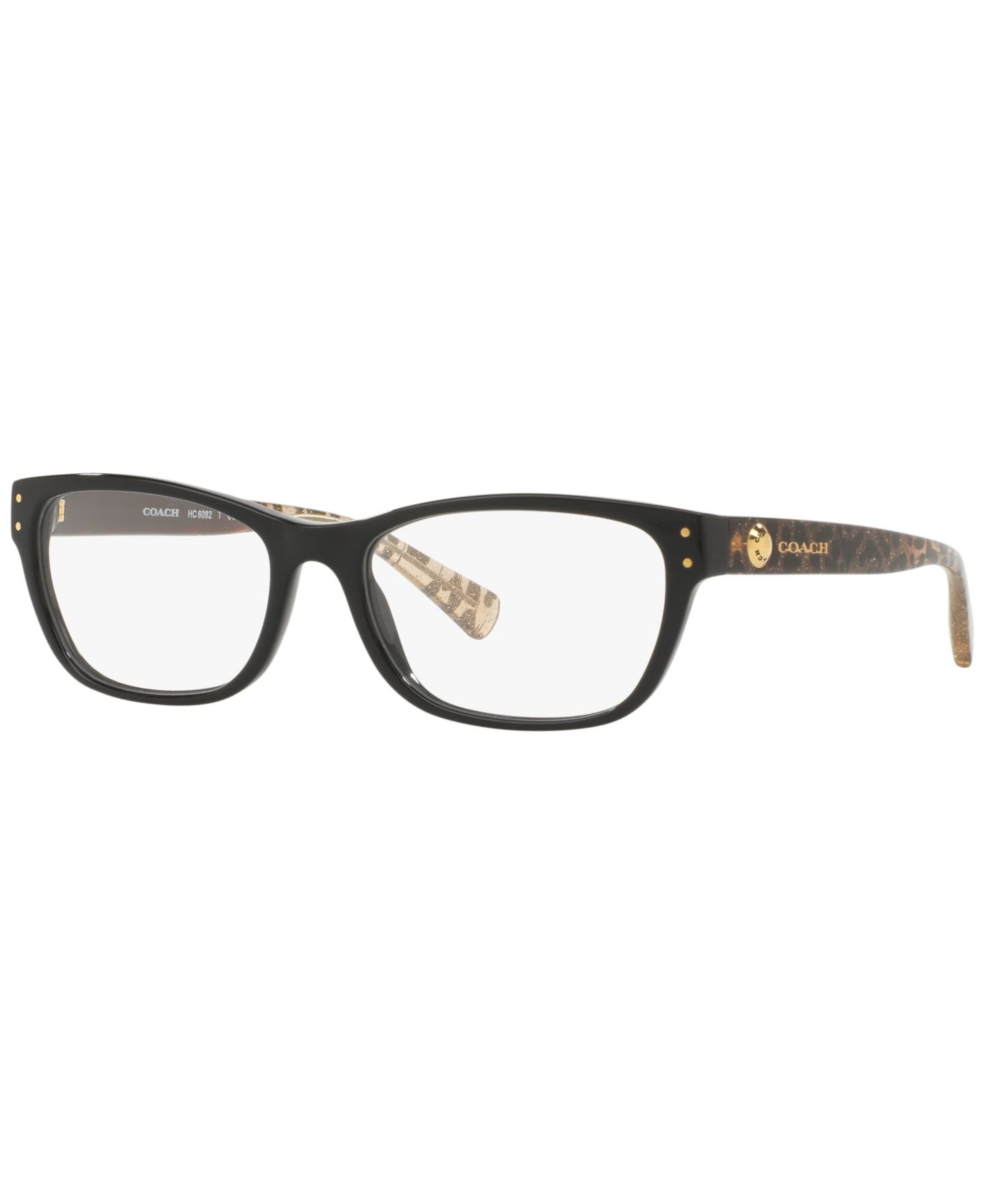 Женские очки Coach Woman Rectangle Plastic HC6082 Eyeglasses, цвет: Чёрный — фото 1