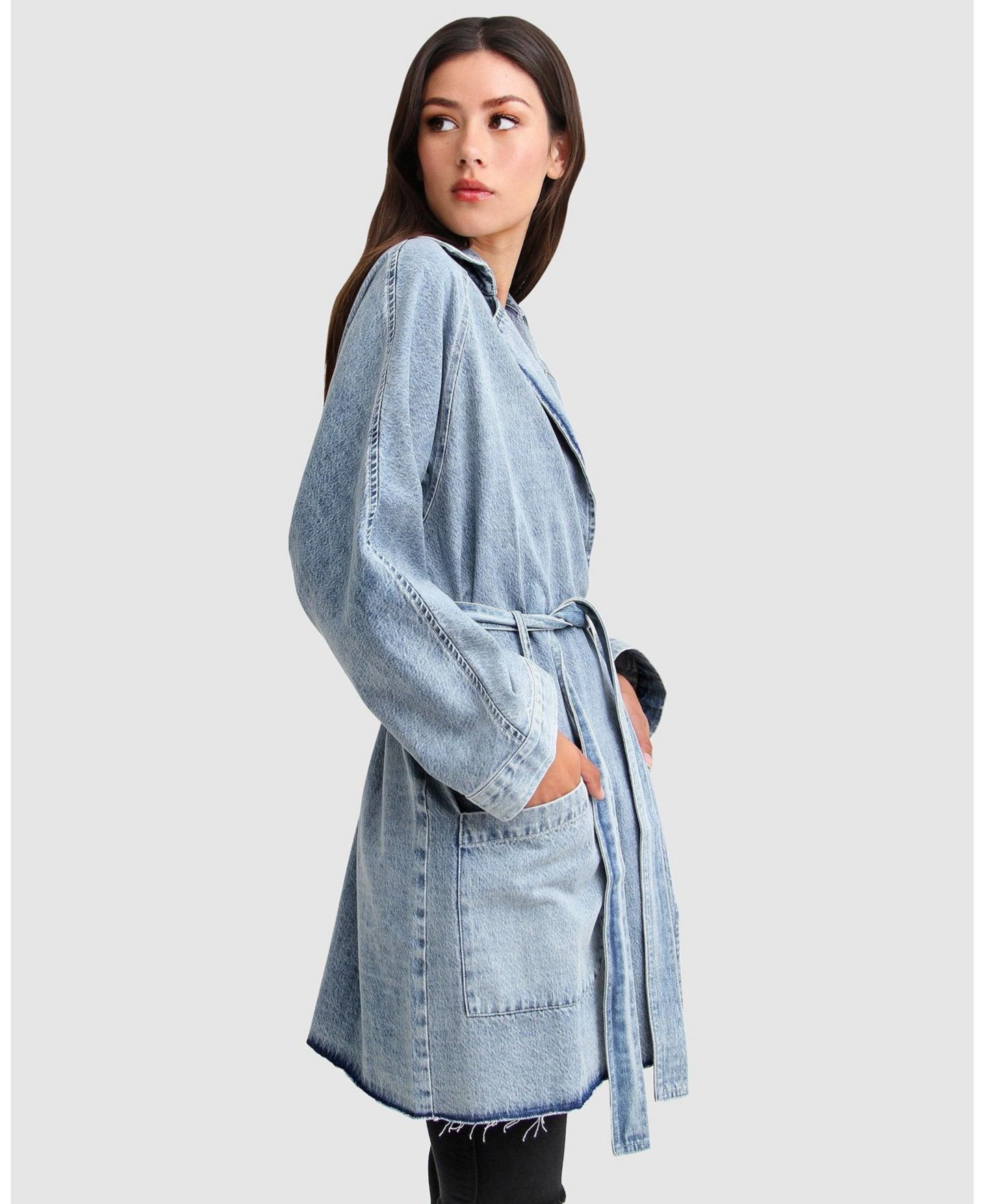 Женская куртка Belle & Bloom Relaxed Boyfriend Denim Jacket, цвет: Индиго — фото 3