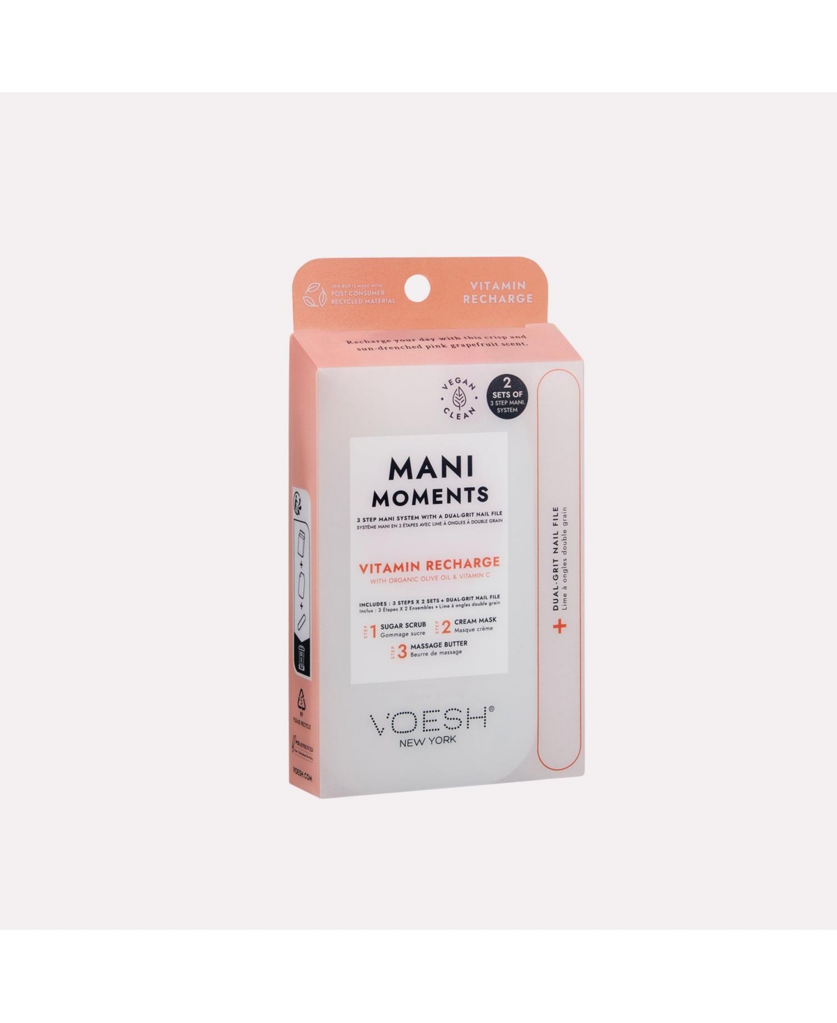 Voesh Manicure Moments Set With Nail File In White
