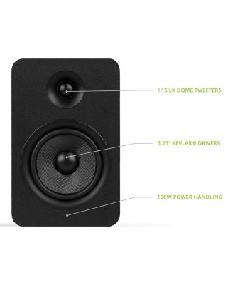 YUP6 Passive Bookshelf Speakers with Silk Dome Tweeter and Kevlar Woofer Pair
