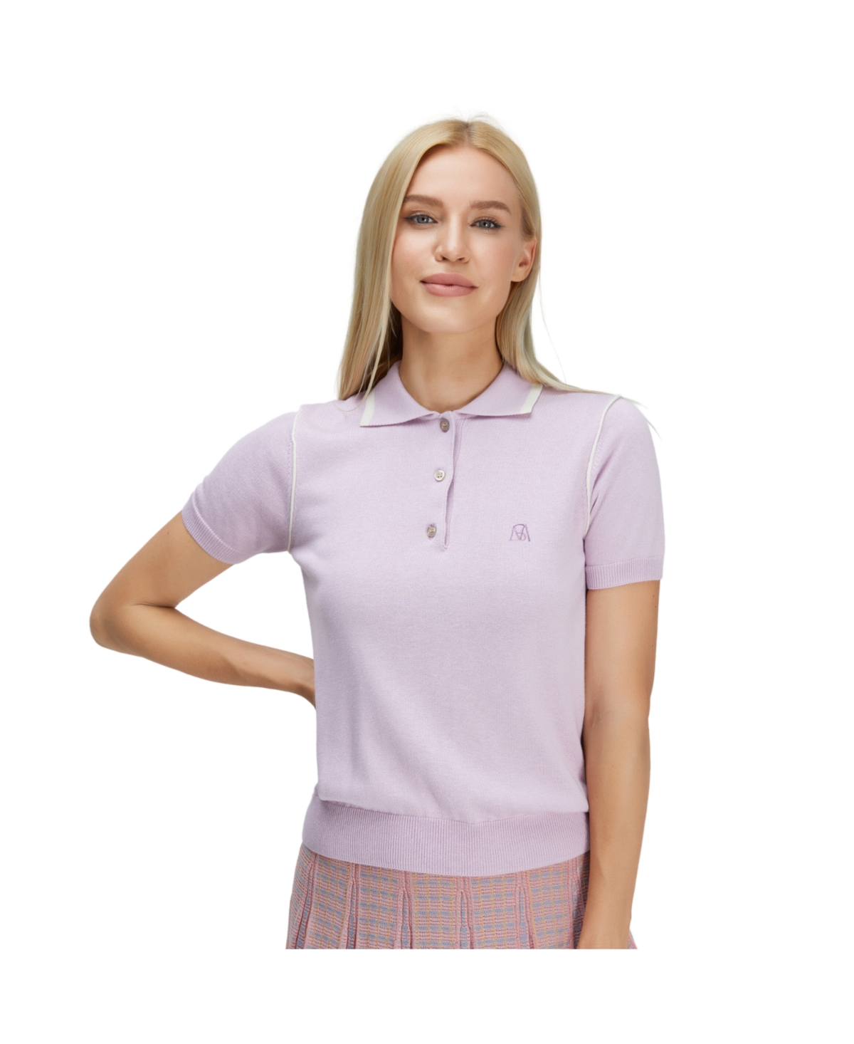 Women's Bellemere Silk Cashmere Polo-Shirt - Pink