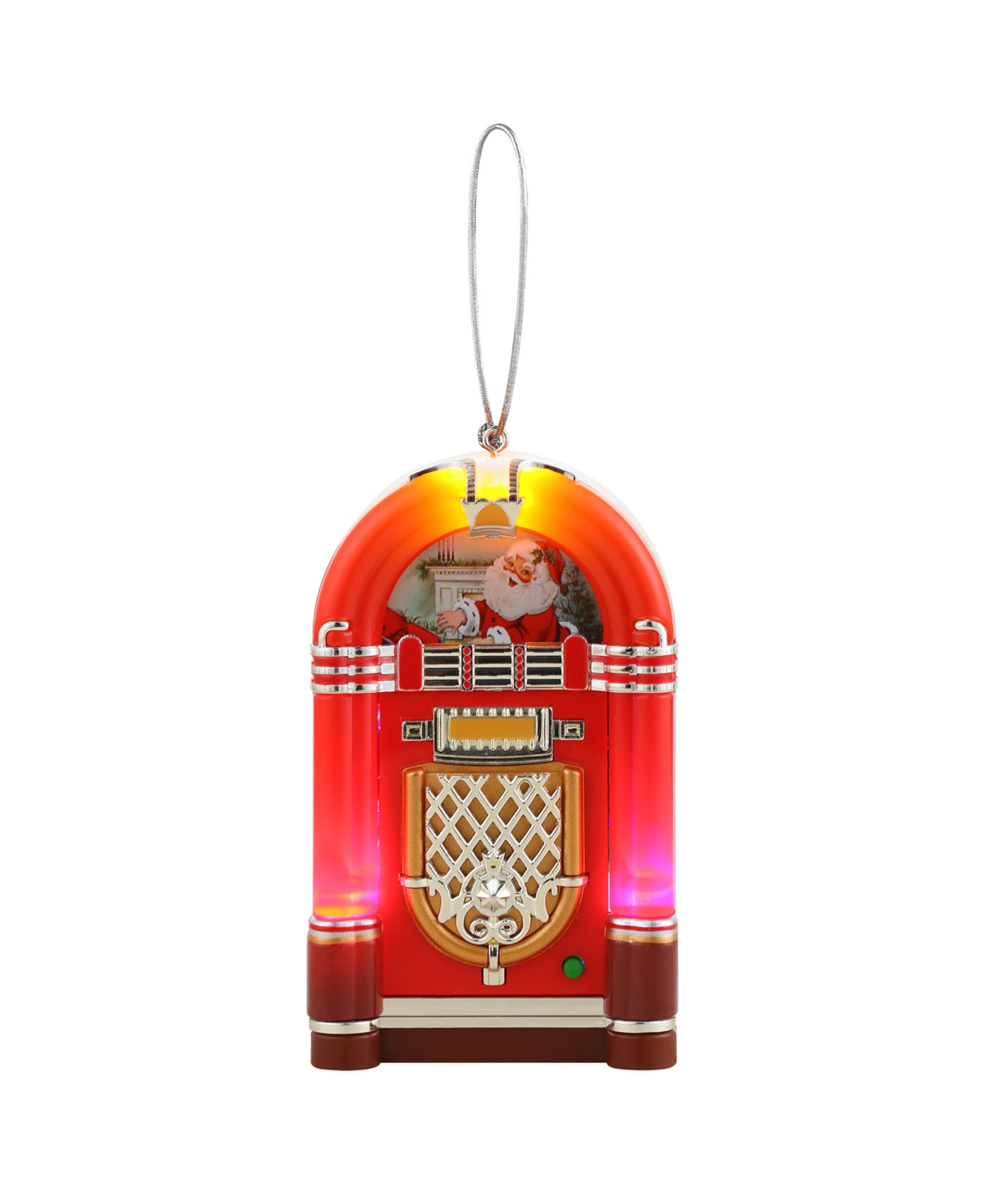 Mr. Christmas 4.9" Retro Jukebox Ornament In Red