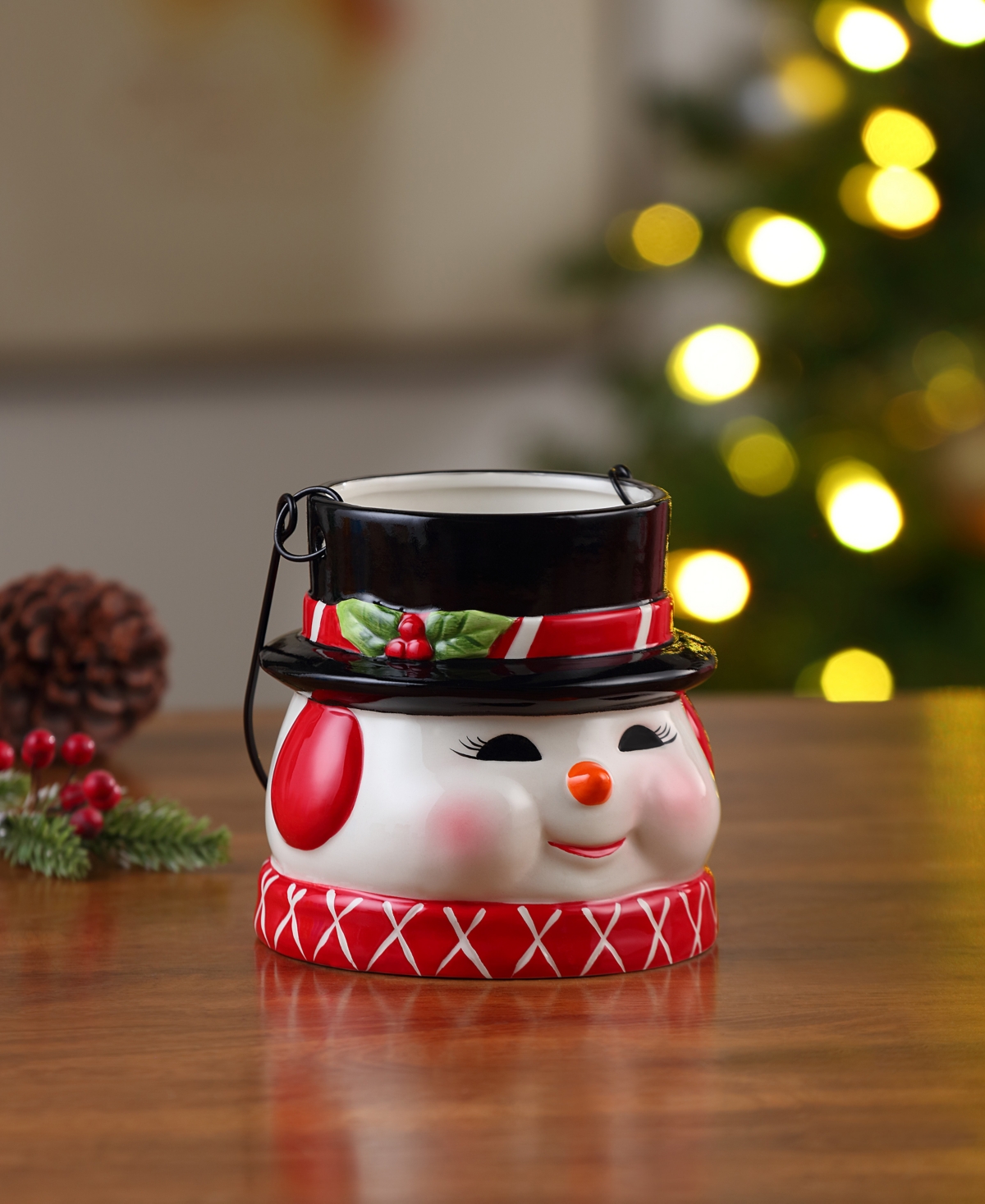 Nostalgic Ceramic Container Snowman