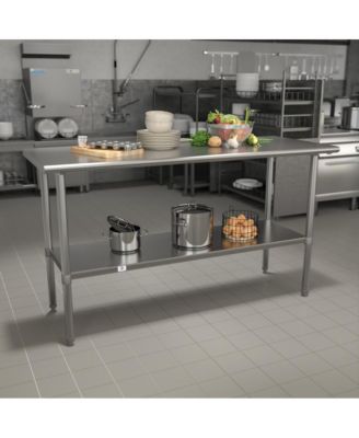 Stainless Steel 18 Gauge Prep And Work Table With Undershelf