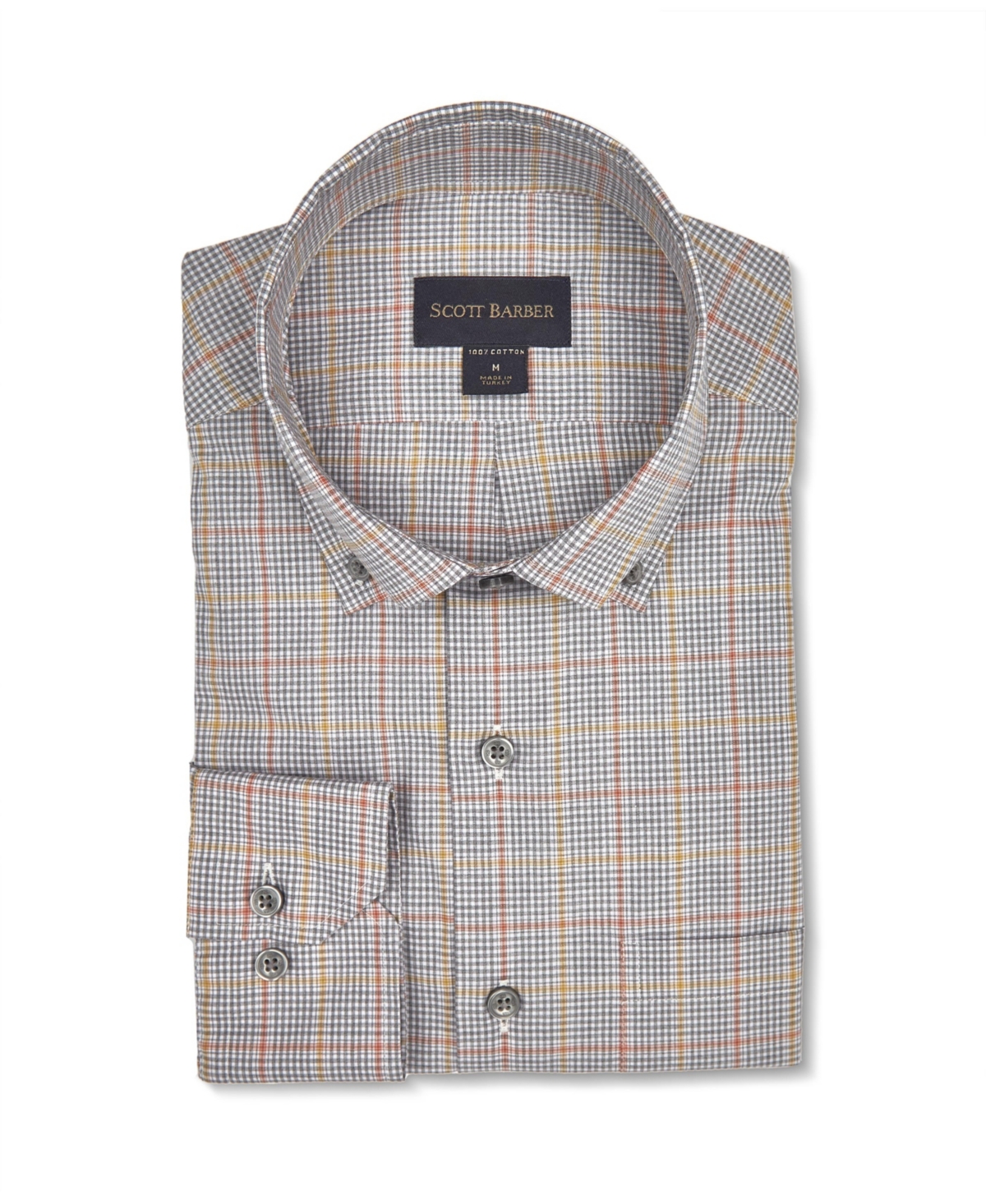 Men's Organic Cotton Check Shirt - Ochre