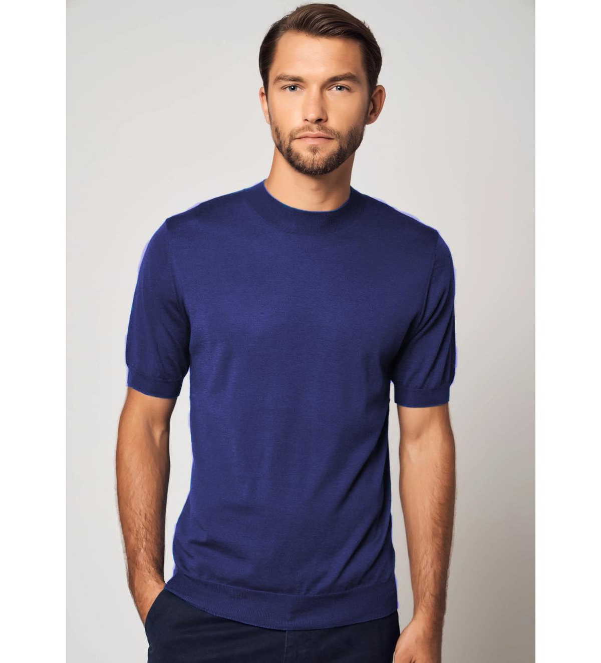 Bellemere Men's Essential Cashmere Silk T-Shirt - Sand