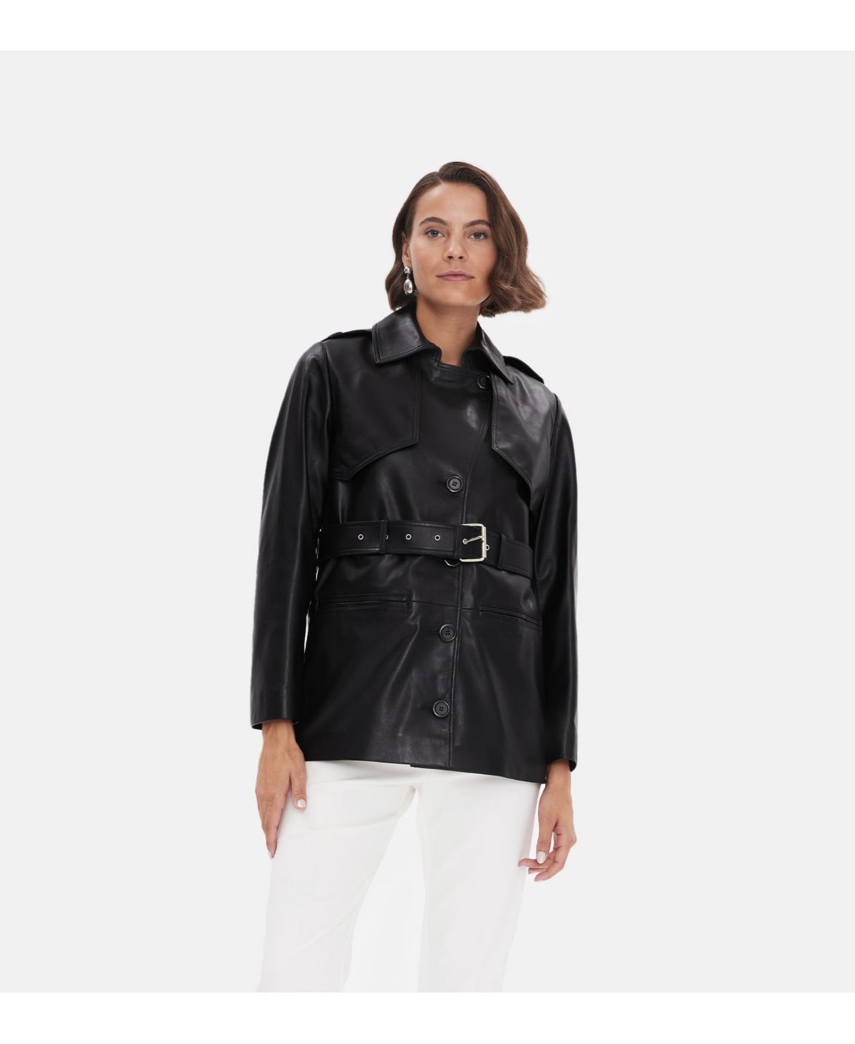 Women's Fashion Jacket, Nappa Black - Black