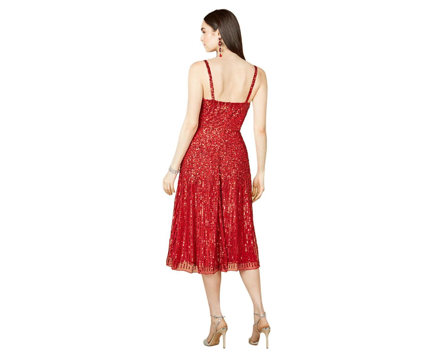 Women's Flowing, Sequin Midi Dress