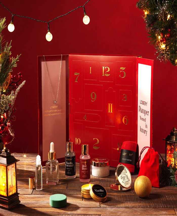 Lovery 12Pc. Advent Calendar Bath & Body Gift Set Macy's