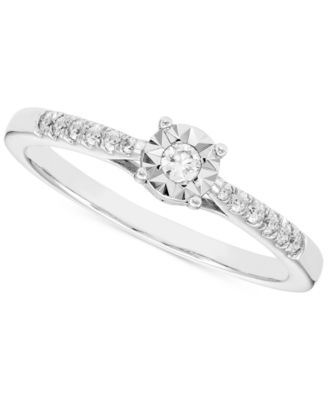 Macy's - Diamond Ring (1/6 ct. t.w.) in 10k White Gold
