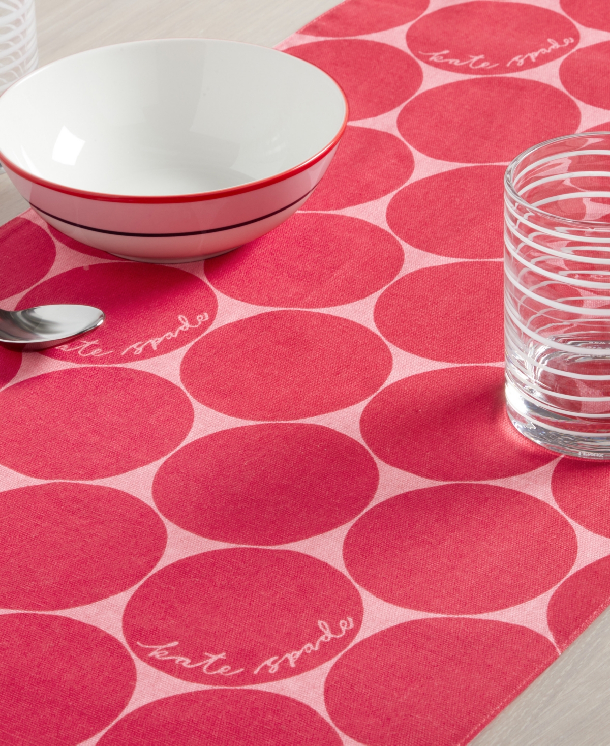 kate spade new york the Loop Joy Dot Reversible Table Runner