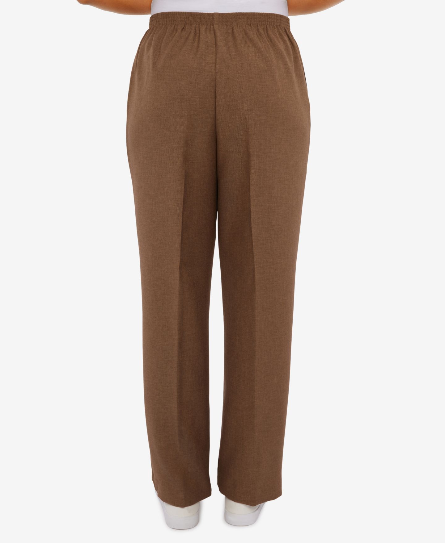 Женские брюки Alfred Dunner Petite Short Classic Textured Solid Pull-On, цвет: Серо-коричневый — фото 2