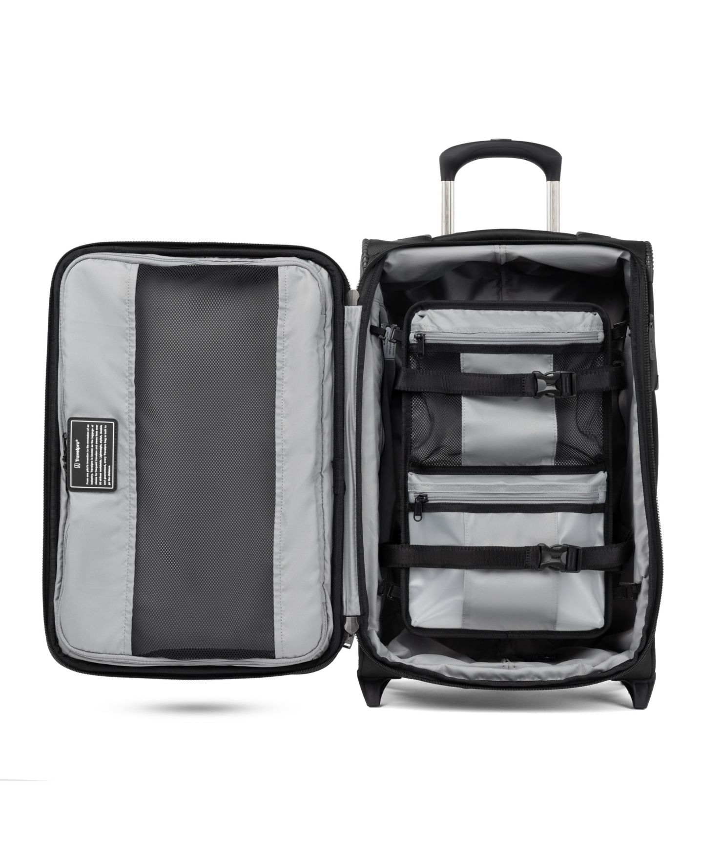 Чемодан Travelpro Crew Classic Medium 2-Wheel Carry-on Expandable Rollaboard, цвет: Угольно-чёрный — фото 6