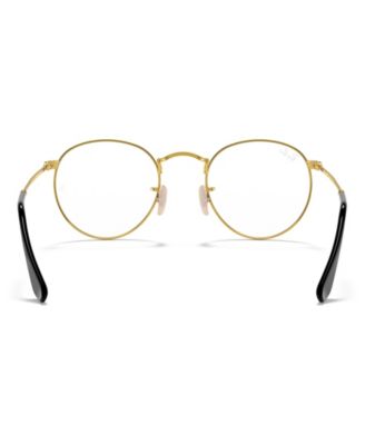Unisex Round Metal Optics Eyeglasses, RB3447V