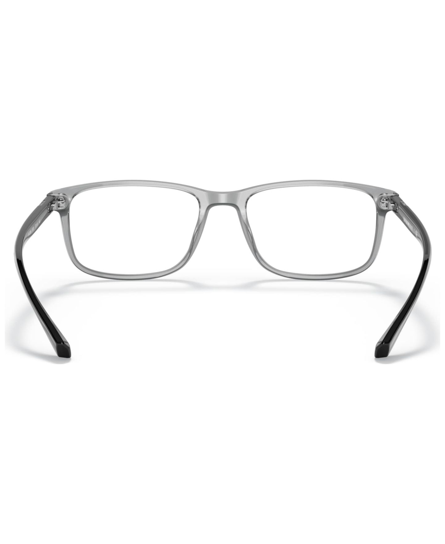 Мужские очки Emporio Armani Man Rectangle Plastic EA3098 Eyeglasses, цвет: Прозрачный серый — фото 2