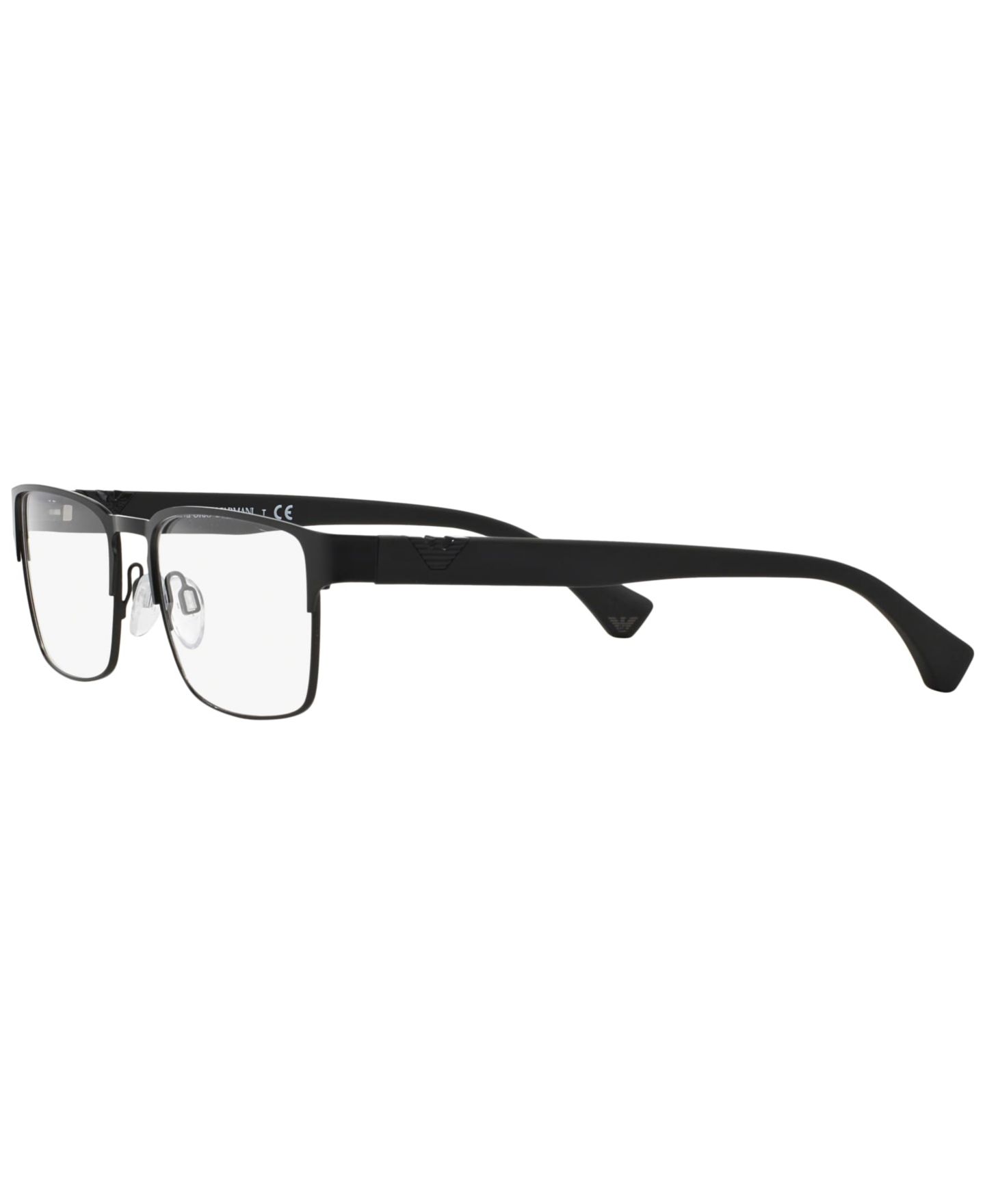 Мужские очки Emporio Armani Man Square Metal EA1027 Eyeglasses, цвет: Матовый чёрный — фото 8