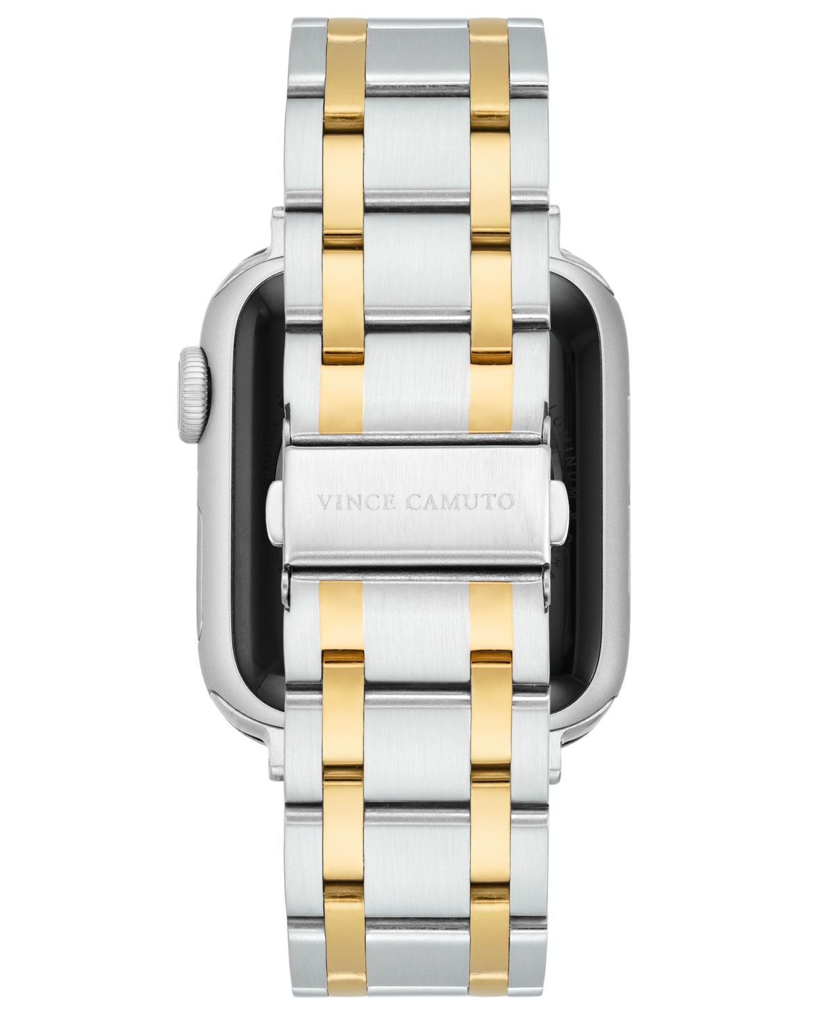 Shop Vince Camuto Men's Silver-tone And Gold-tone Stainless Steel Link Band Compatible With 42mm, 44mm, 45mm, Ultra, U In Silver-tone,gold-tone