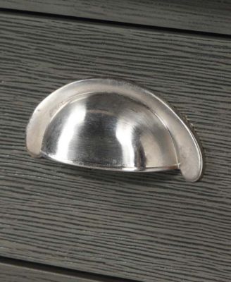 French Country 45" Medium Density Fiberboard (MDF) 3 Tier Stainless Steel Kitchen Cart