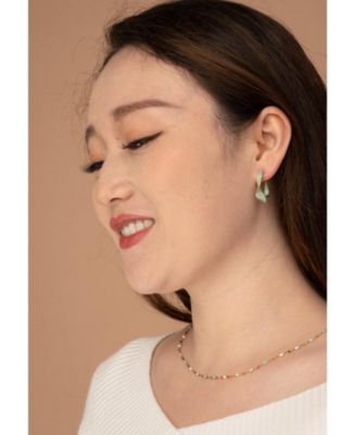 With a Twist Hoops in Mint Earrings