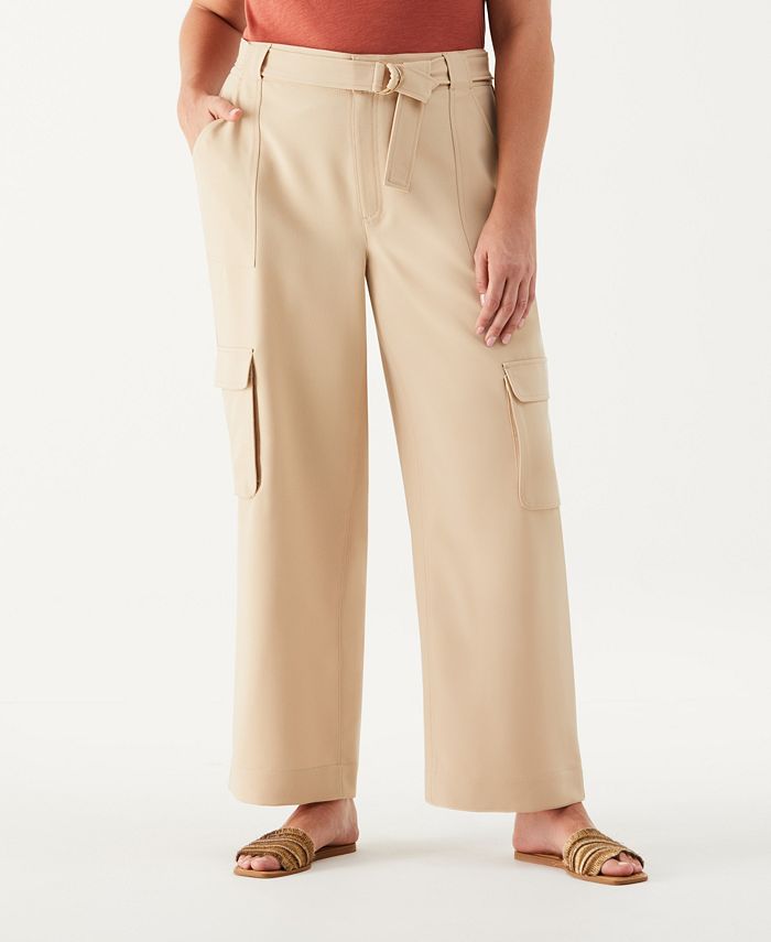 ELLA Rafaella Plus Size Wide Leg Cargo Pants - Macy's