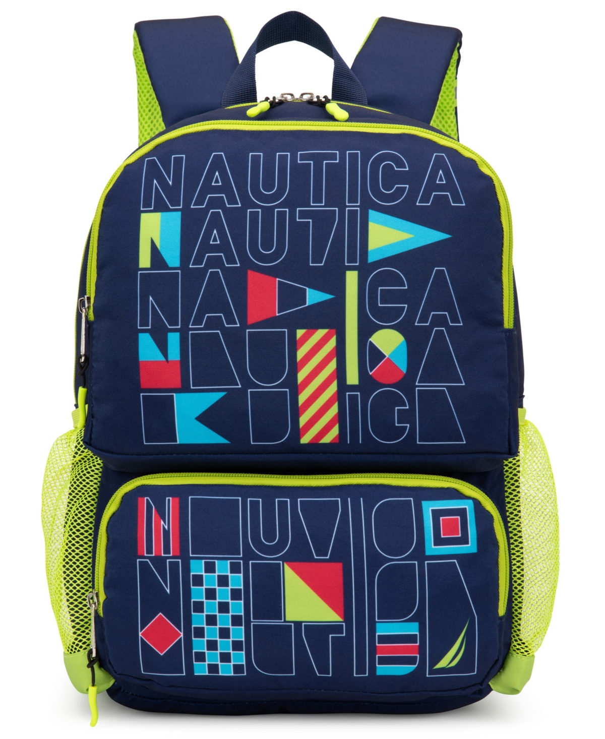 Nautica Kids Backpack For School, 16" H In Flags