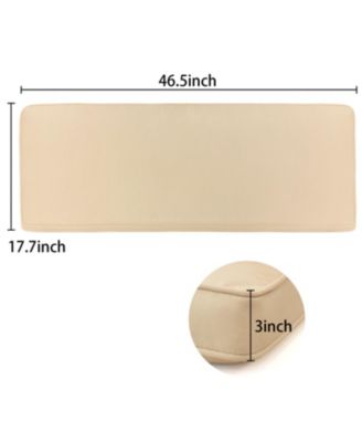 46" x 18" Outdoor Bench Cushion with Waterproof and Fade-Resistant Olefin Fabric