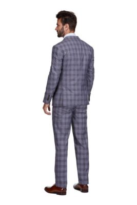 Men's 3-Piece Slim Fit Check Suit
