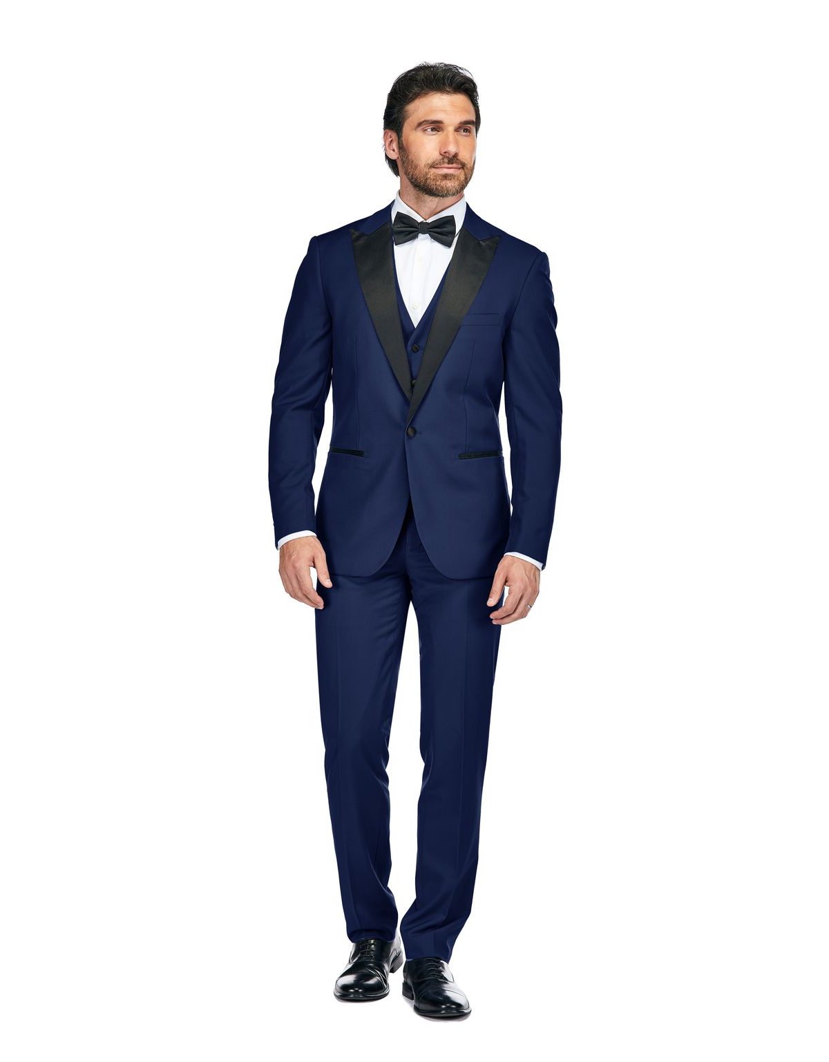 Men's 3-Piece Slim Fit Tuxedo with Peak Lapel - Ivory