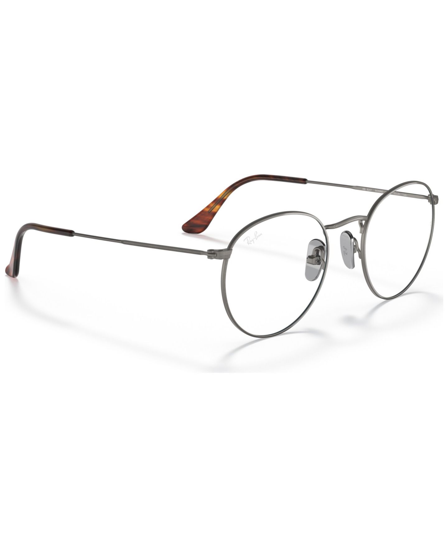 Очки Ray-Ban Unisex Square Titanium RB8247V Round Titanium Optics Eyeglasses, цвет: Состаренный золотой — фото 4