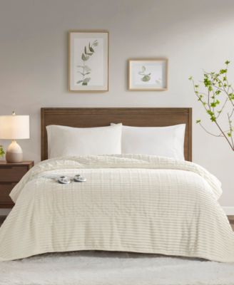 Corded Plush Heated Blanket, Full