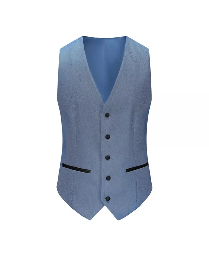 Men's 3 Piece Birdseye Peak Lapel Tuxedo Set - thumbnail 2