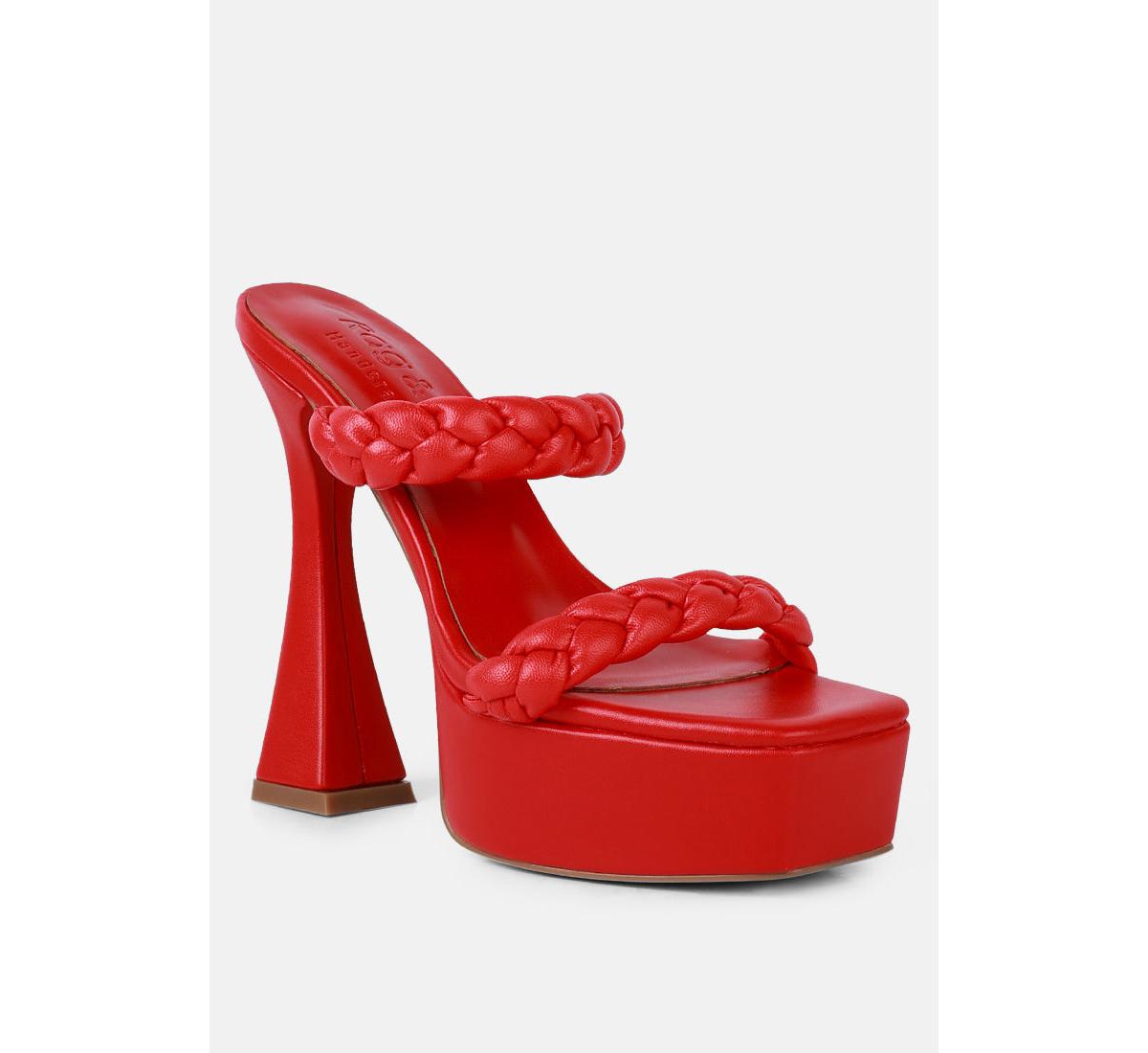 Pin-up Women's Braided High Heel Sandals