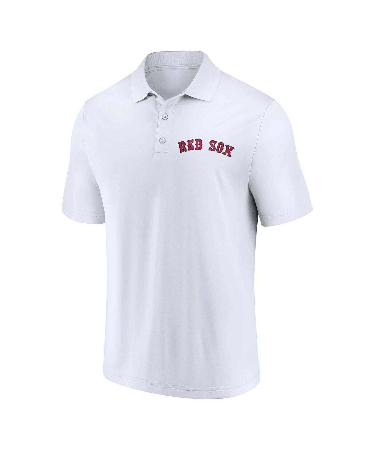Shop Fanatics Men's  Navy, White Boston Red Sox Two-pack Logo Lockup Polo Shirt Set In Navy,white