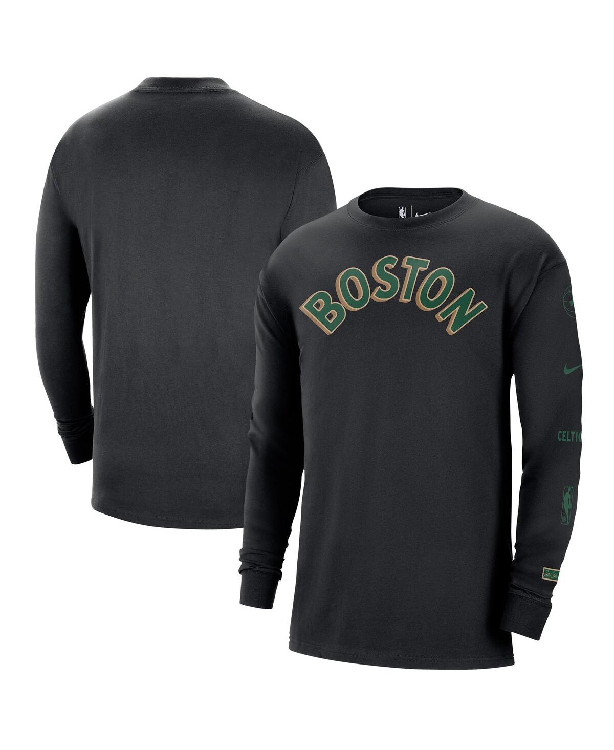 Nike Men's  Black Boston Celtics 2023/24 City Edition Max90 Expressive Long Sleeve T-shirt