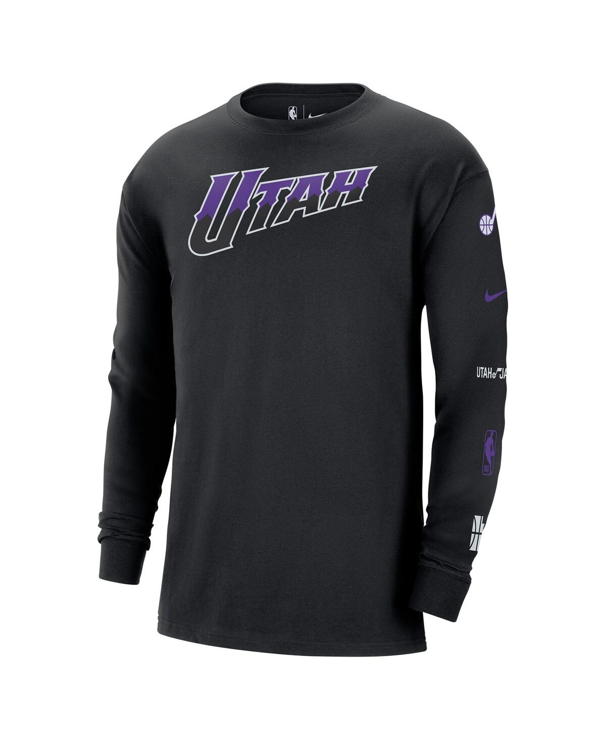 Men's NikeUtah Jazz 2023/24 City Edition Max90 Expressive Long Sleeve T-shirt - Black