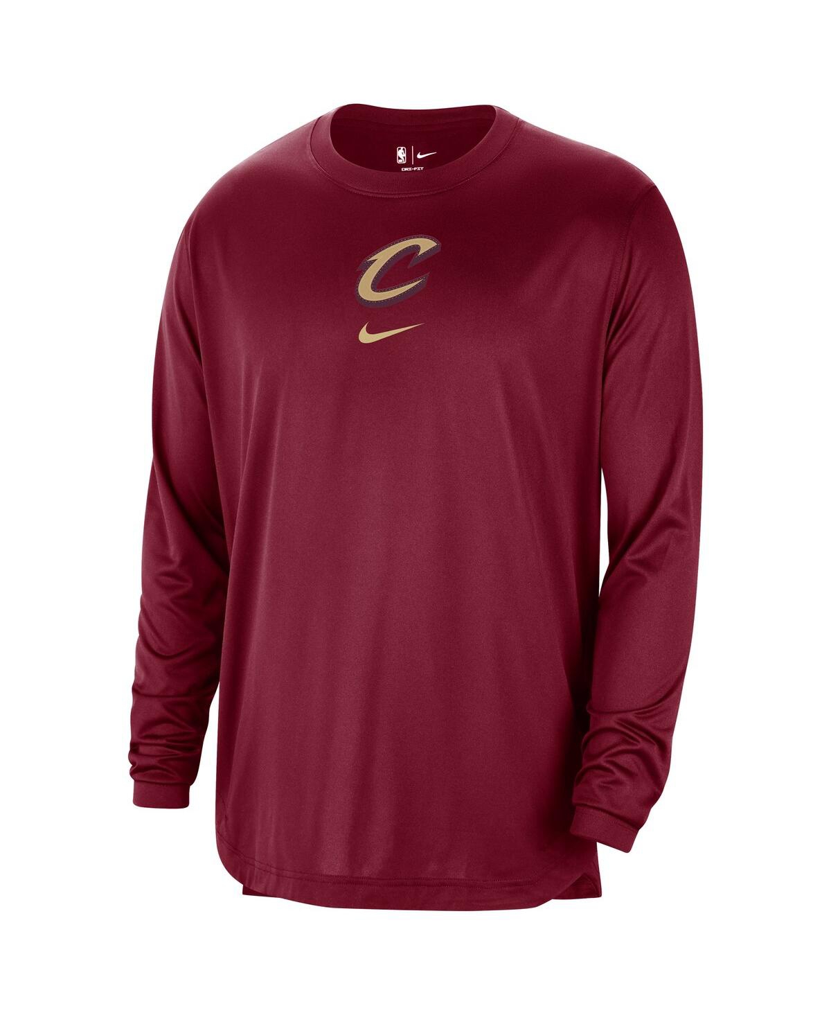 Shop Nike Men's  Wine Distressed Cleveland Cavaliers 2023/24 City Edition Authentic Pregame Performance Lo