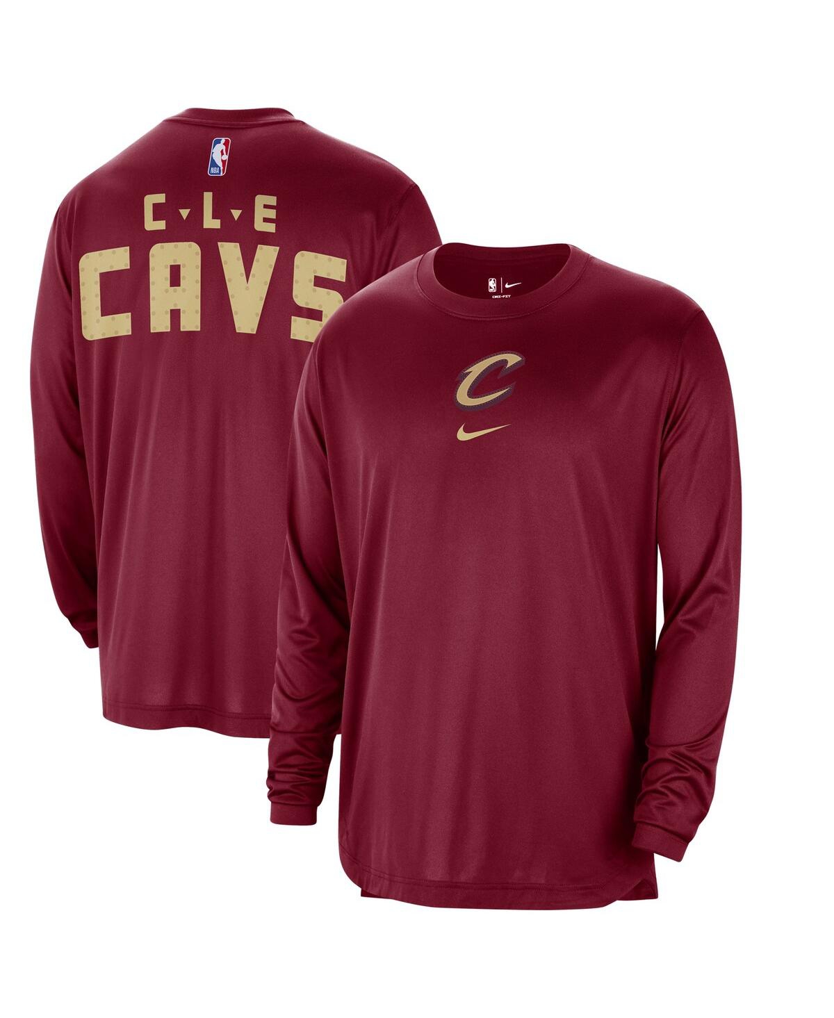 Nike Men's  Wine Distressed Cleveland Cavaliers 2023/24 City Edition Authentic Pregame Performance Lo