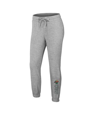 Women's Heather Gray Minnesota Wild Knit Long Sleeve Tri-Blend T-shirt and Pants Sleep Set