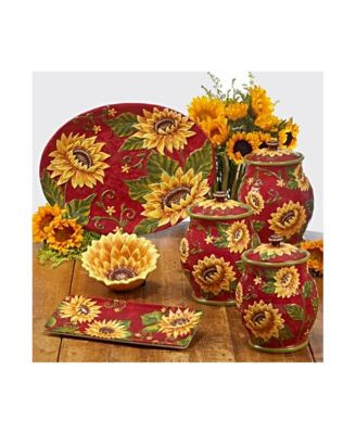 Sunset Sunflower 4-Pc. 3-D Ice Cream Bowl