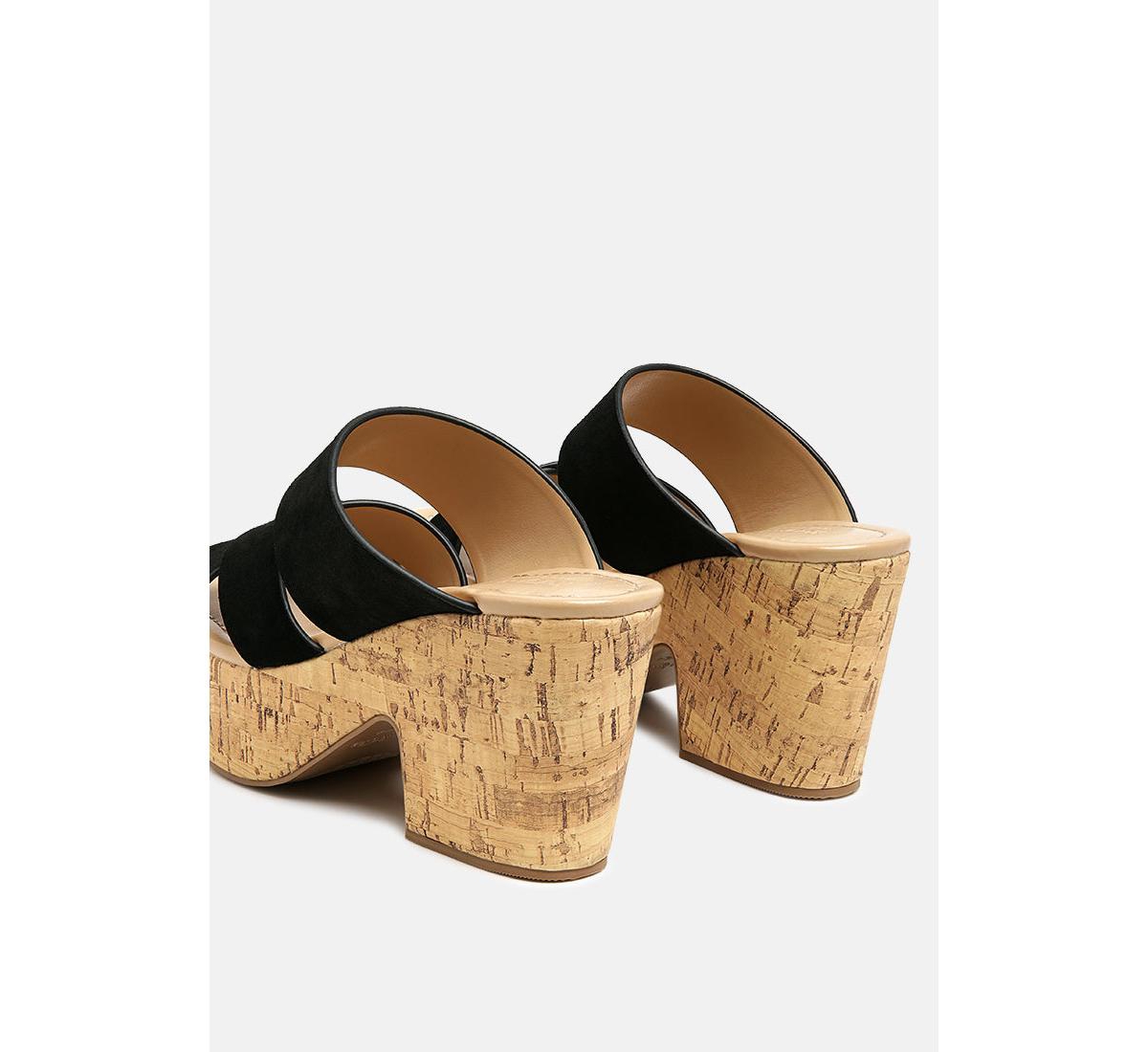 Gerd Womens Block Heeled Suede Slip-On Sandal