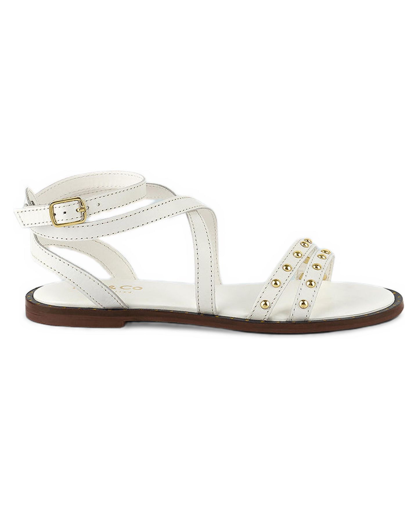 Женские сандалии Rag & Co Corriane Studs Embellishment Strappy, цвет: Белый — фото 2