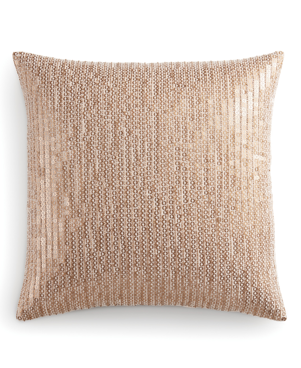 Donna Karan Home Sequin Decorative Pillow, 20" X 20" In Copper