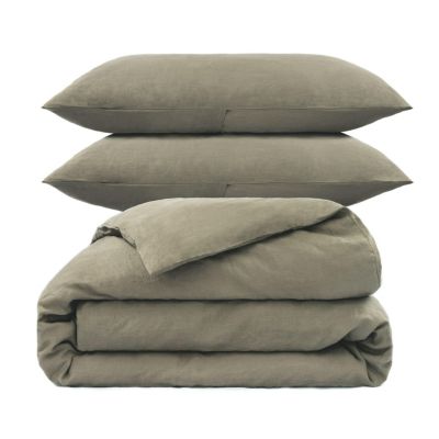 100% French Linen Duvet Cover & Sham Set - Full/Queen