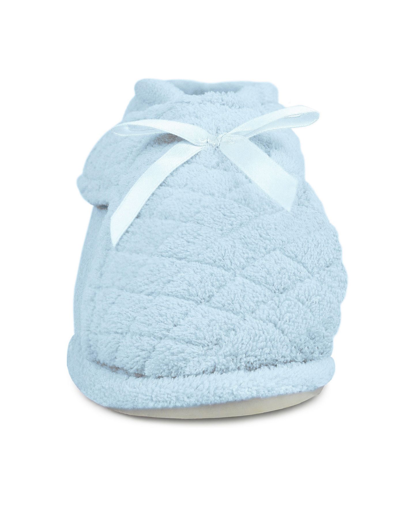 Женские тапочки MUK LUKS Micro Chenille Adjustable Bootie Slippers, цвет: Синий — фото 2