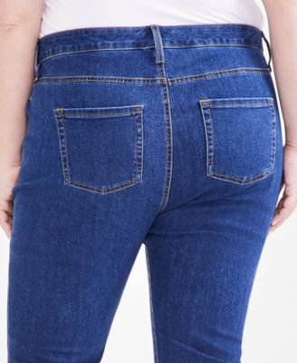 Plus Size Mid-Rise Curvy Bootcut Jeans, Exclusively at Macy's