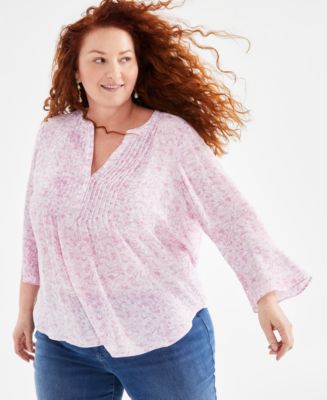 macy's last act plus size tops